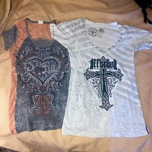 SOLD Bundle 2 Affliction Shirts